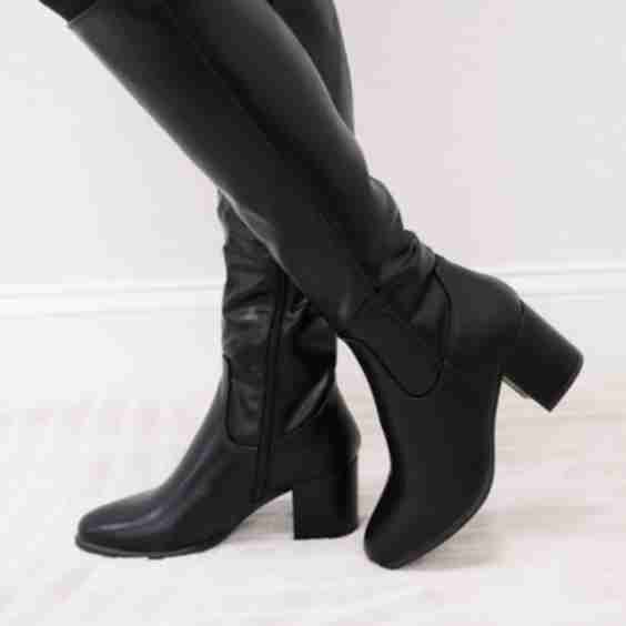 Heartbeat Block Heeled Riding Boots  