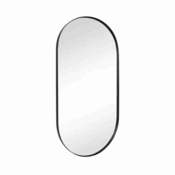 Oba Oval Metal Framed Wall Mounted Bathroom Vanity Mirror