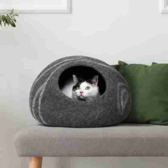 Premium Felt Cat Cave Bed