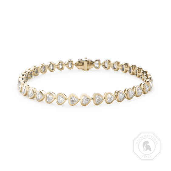 Heart Shaped Diamond Line Bracelet 6.81ct