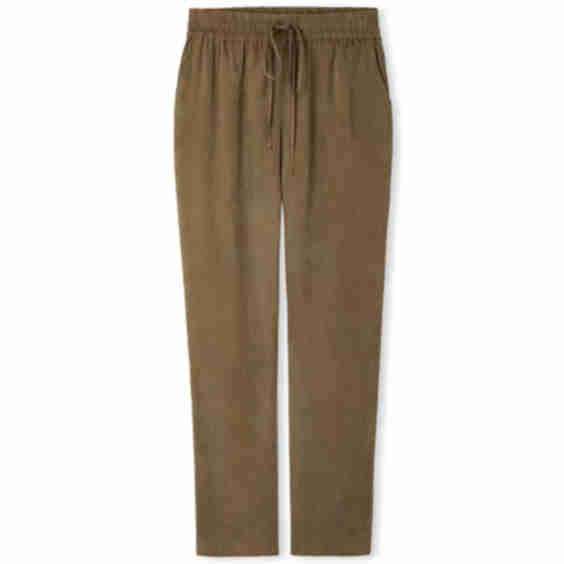 Carrot Fit Trousers with Drawstring Waist