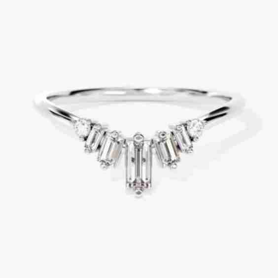Curved Baguette Ring