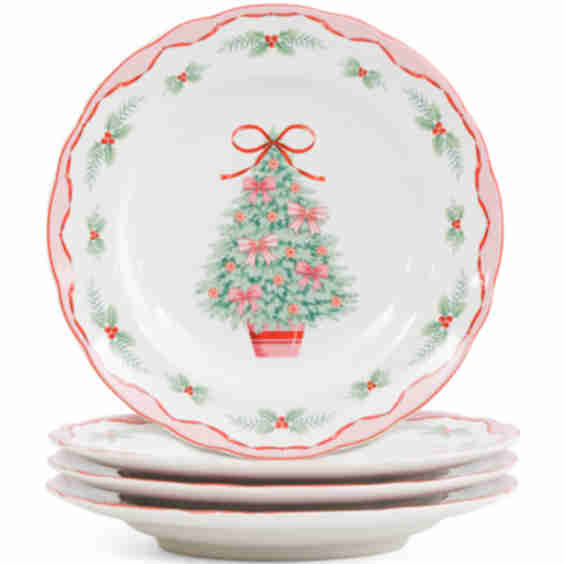 Pinkmas Salad Plates Set of 4