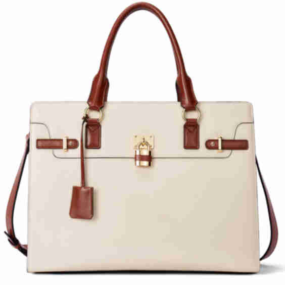 Machk Vintage Style Leather Briefcase