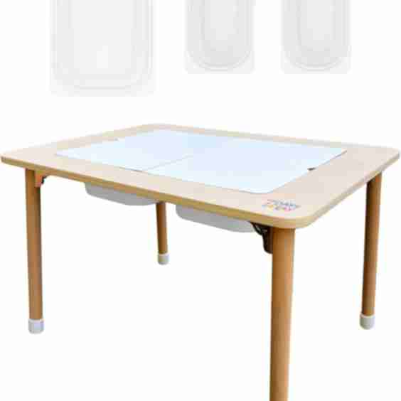 Foldable Sensory Play Table For Kids with Bins and Lids