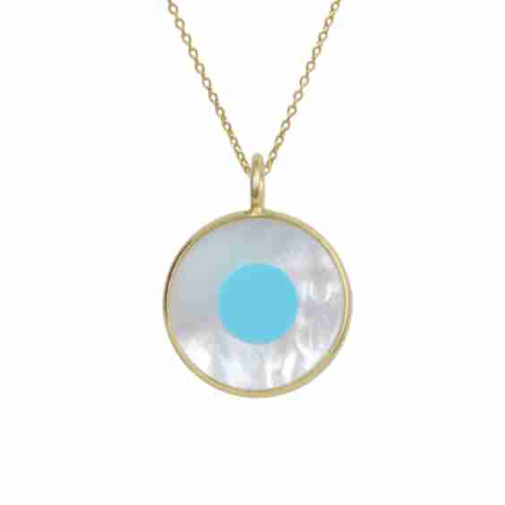 Mother Of Pearl Vera Evil Eye Necklace
