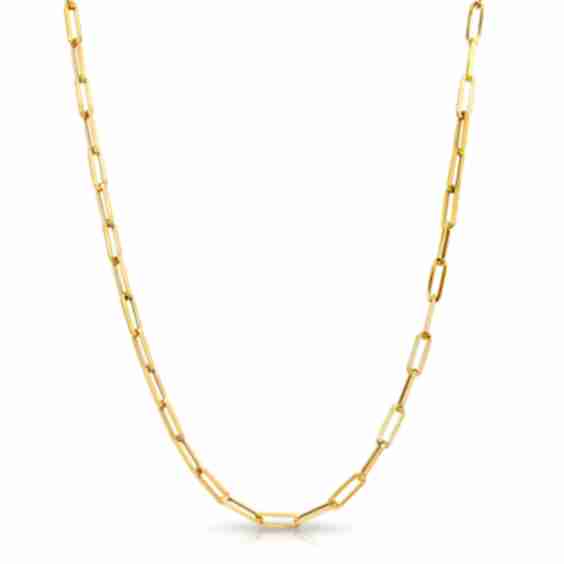 Classic Paperclip Chain Necklace 16"