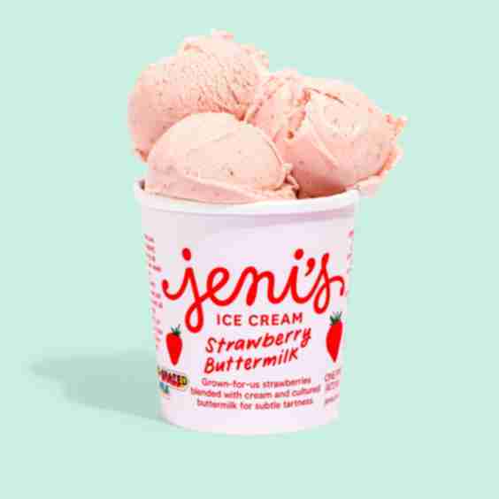 Strawberry Buttermilk Ice Cream