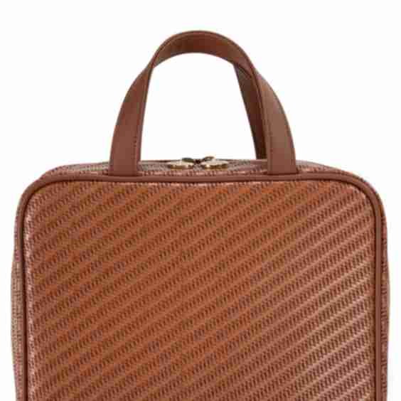 Rosewood Cognac Martha Large Makeup Case
