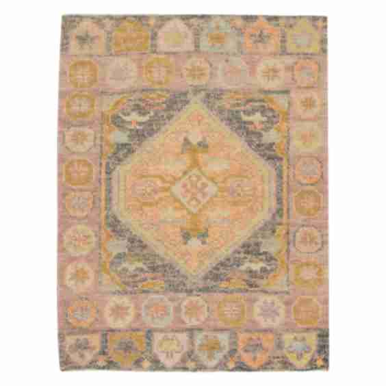 Rug Oriental Hand Knotted Turkish Oushak 2'4" x 3'1" #4127