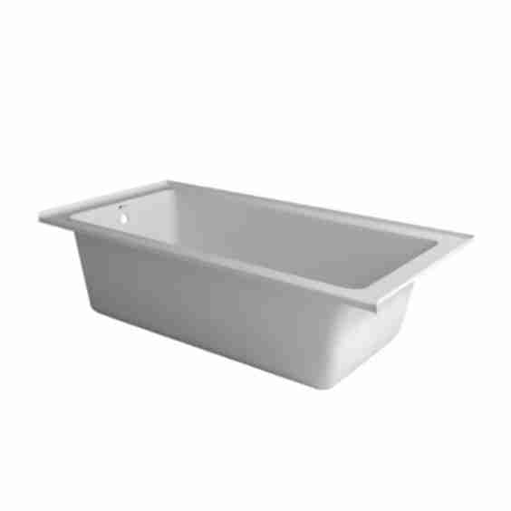 Alcove 66" x 32" Soaking Fibreglass Bathtub