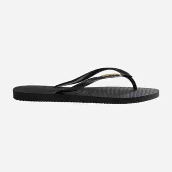 Slim Logo Metallic Flip Flop Sandals