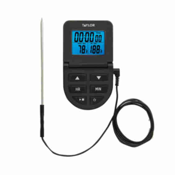 Kitchen Programmable Cooking Thermometer with Wired Probe
