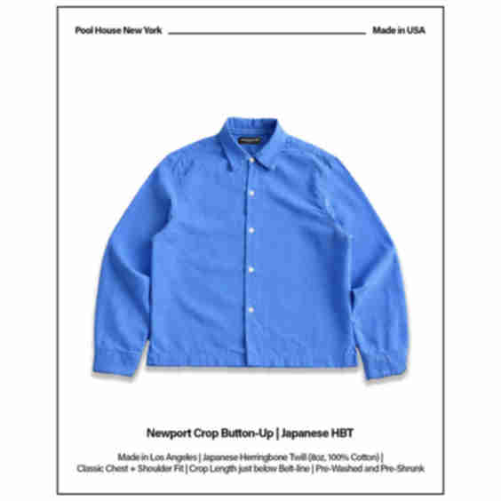Japanese Newport Crop Button-Up II Herringbone Twill