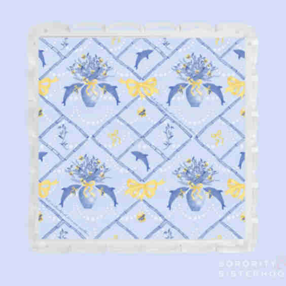 Delta Delta Delta Acrylic Scalloped Tray
