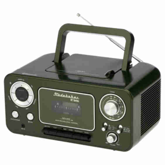 Portable CD & Cassette Player w/Bluetooth & AM/FM Radio