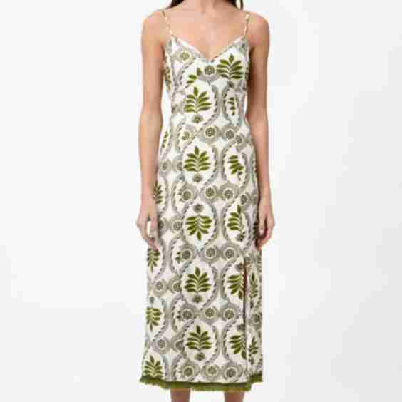 Denna Printed Slip Dress with Tie Back