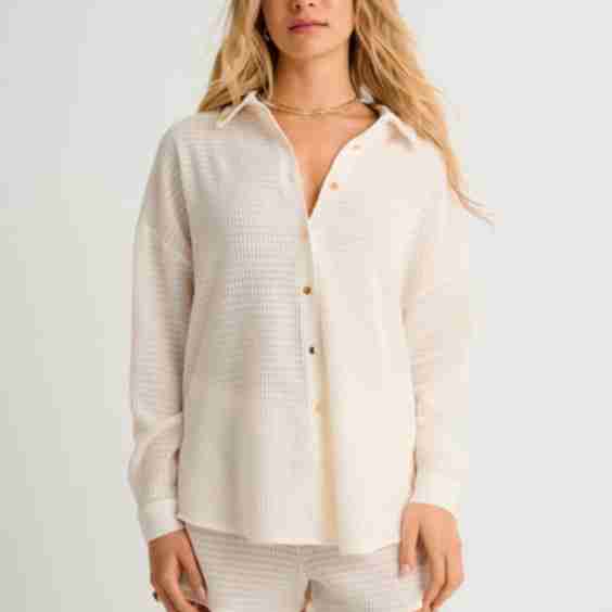 Textured Cover-Up Shirt