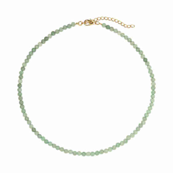Ersa 18K-Gold-Plated & Aventurine Beaded Necklace