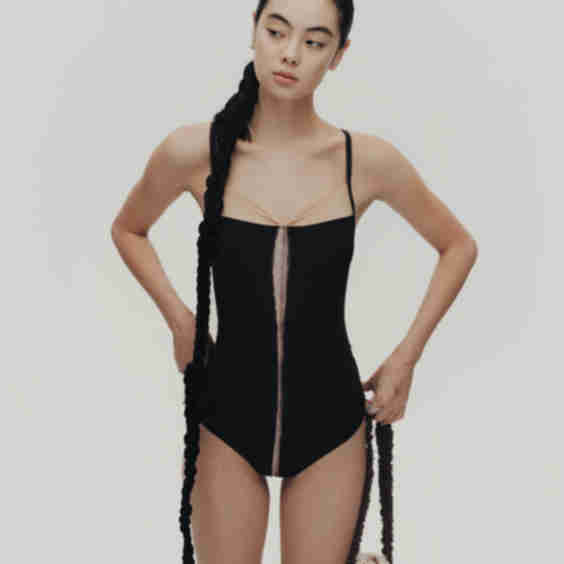 Ballet Leotard Mesh-Panelled Printed Leotard