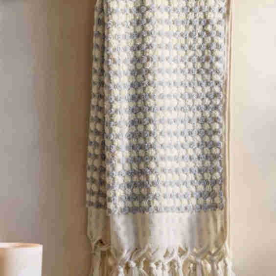 Two-Tone Textured Cotton Hand Towel