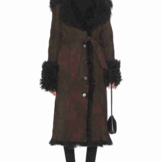 Daphne Shearling Suede Coat