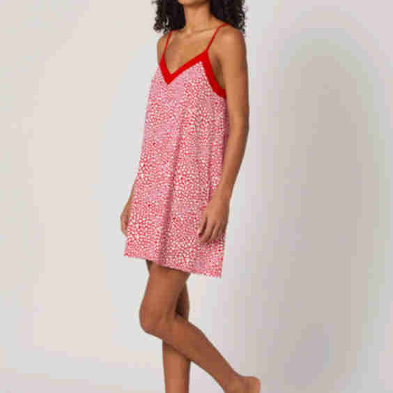 Print Stretch Organic Cotton Jersey Chemise