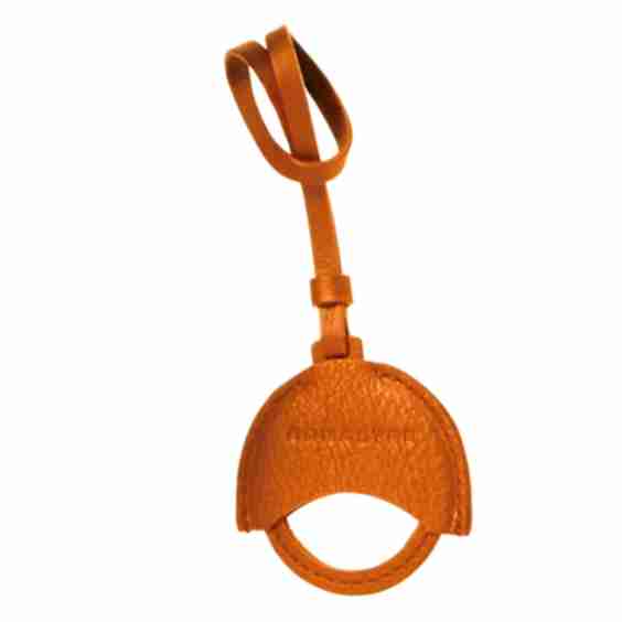 Leather & Mirror Moon Charm