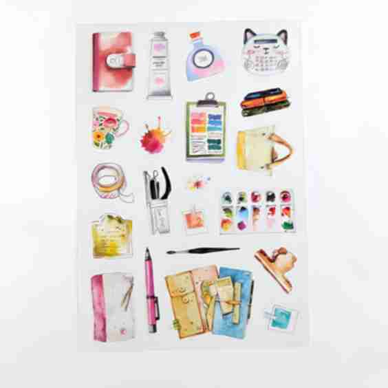 Inklings "Mixed Media" Stationery Kit PET Stickers - February 2026
