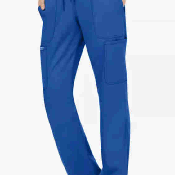 5-Pocket Stretch Drawstring Cargo Flare Leg Scrub Pants