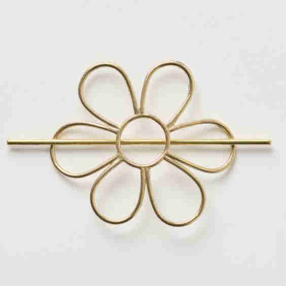 Brass Daisy Hair Pin