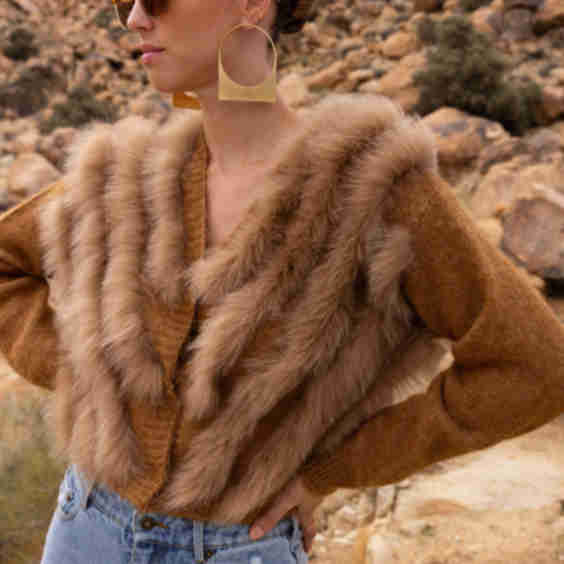 By The Fireside Fur Cardigan