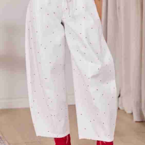 Eileen Bow Printed Barrel Jeans