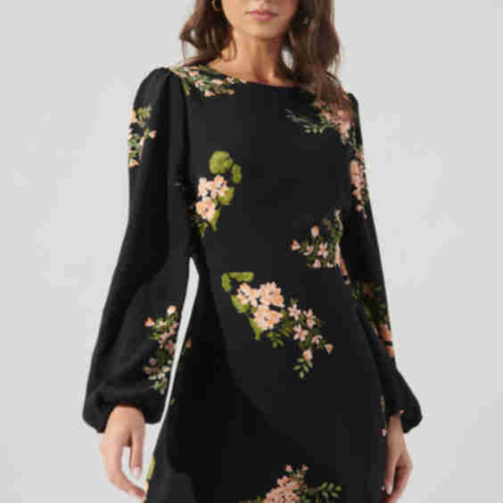 Floral Ruffle Flounce Mini Dress