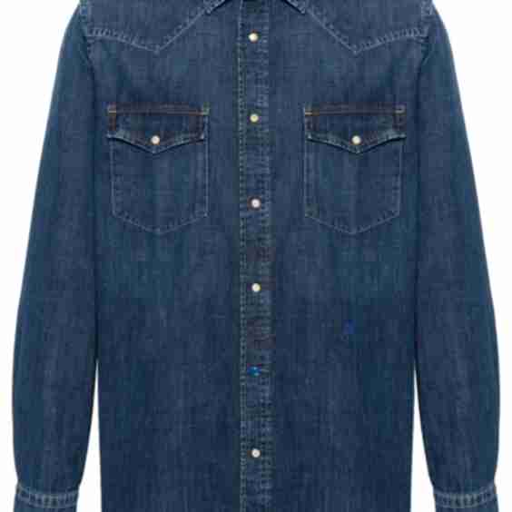 Logo-Embroidered Denim Shirt