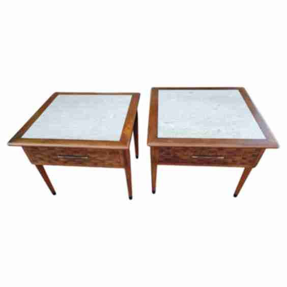 Pair Of Mid Century Modern Lane Perception End Tables