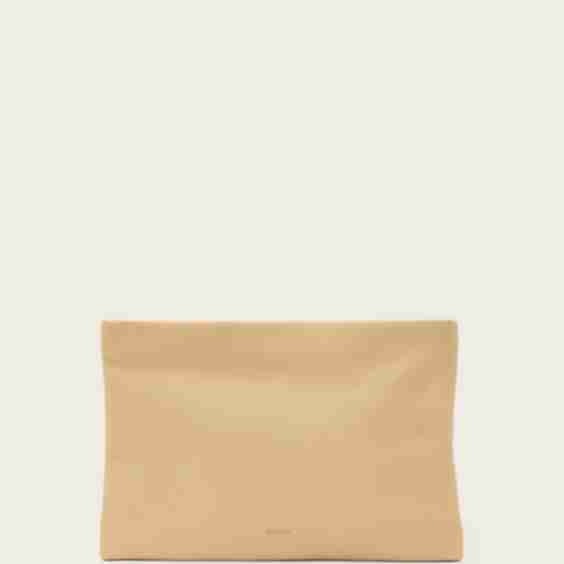 Bettina Lamb Leather Clutch Bag