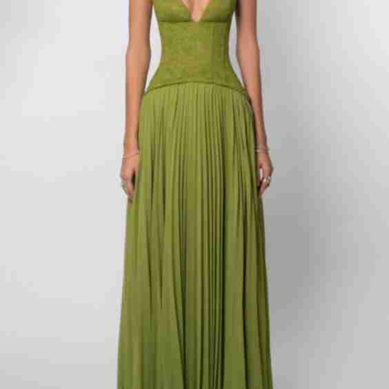 Kenley | Pleated Corset Maxi Wedding Guest Dress