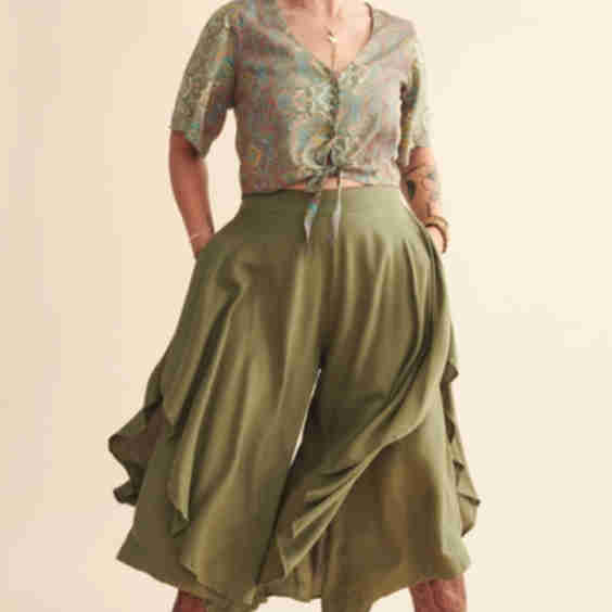 Layered Harem Palazzo Pants