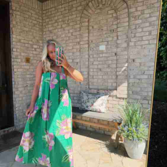  Large Flower Maxi Dress