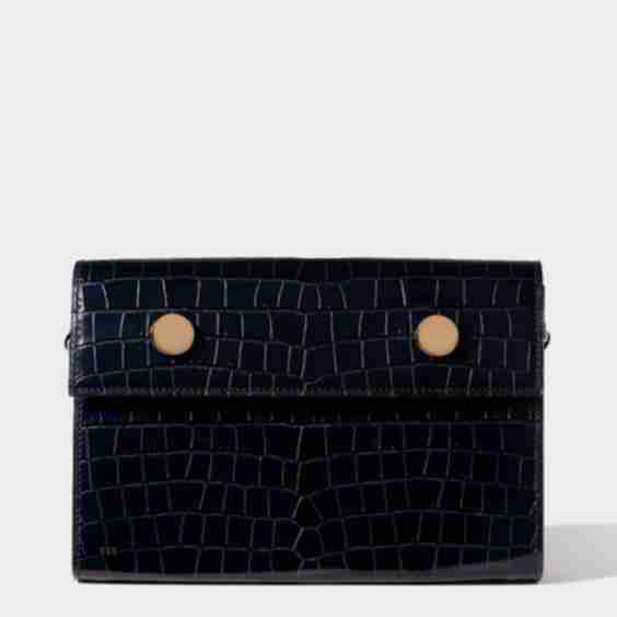 Golden Eyes Embossed Croc Bag