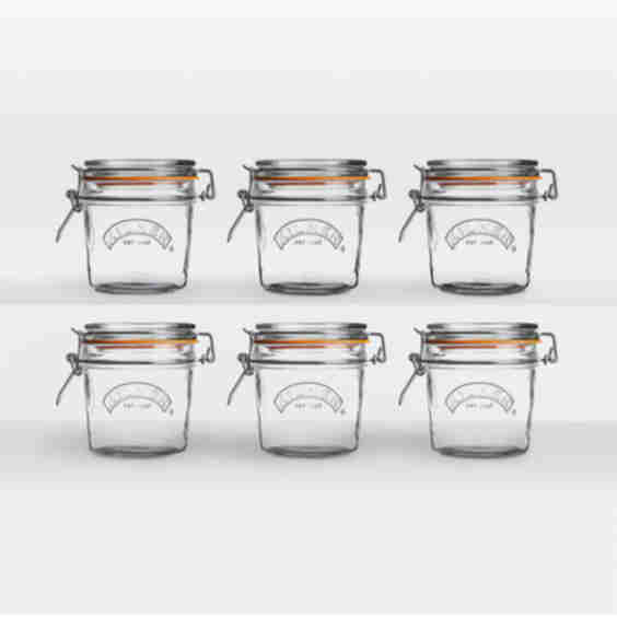 Round Clip-Top Jars, Set of 6