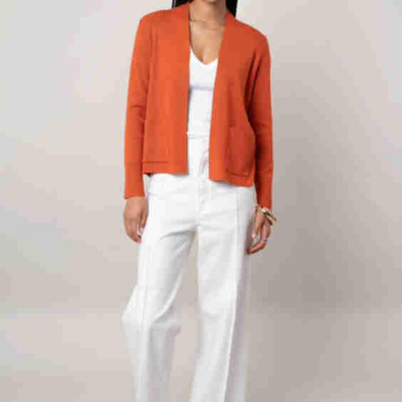 The Refined Cotton Open Cardigan