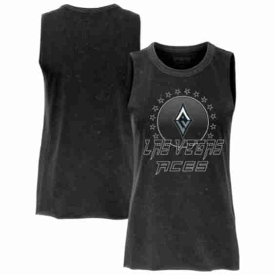 Las Vegas Aces Rock & Roll Collection Turner Mineral Wash Tank Top