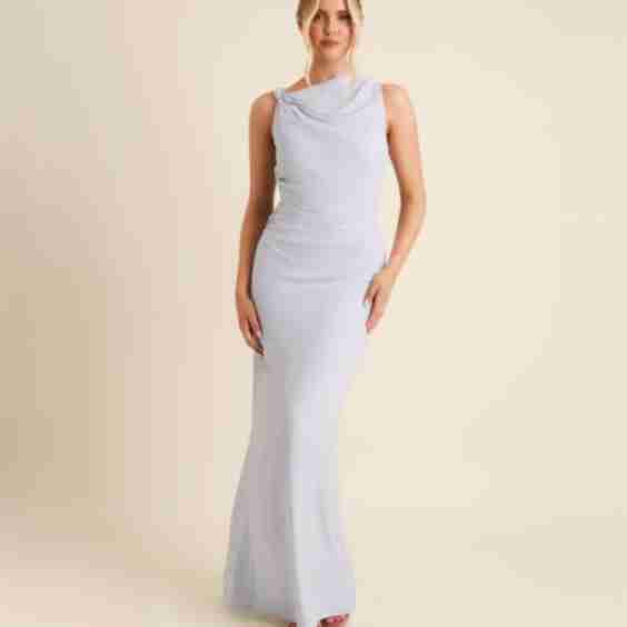 Twist Asymmetrical Chiffon Bridesmaid Dress