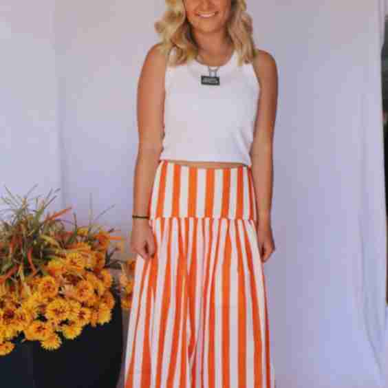 Striped Maxi Skirt
