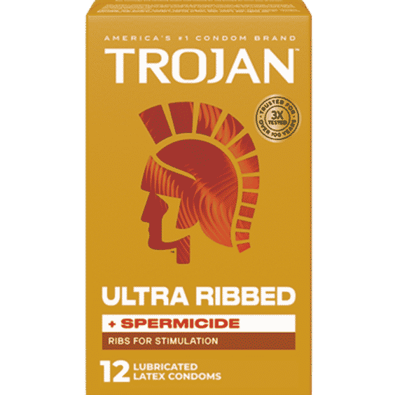 Ultra Ribbed Condoms With Spermicide