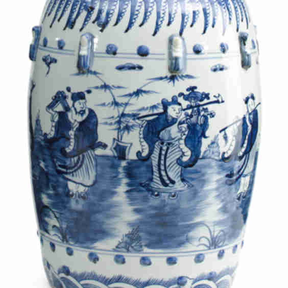 8 Immortals Motif Garden Stool