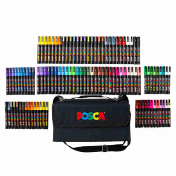 Water-Based Paint Markers Exclusive Special Edition Set, 105 Count Kit including 3M & 5M Colors