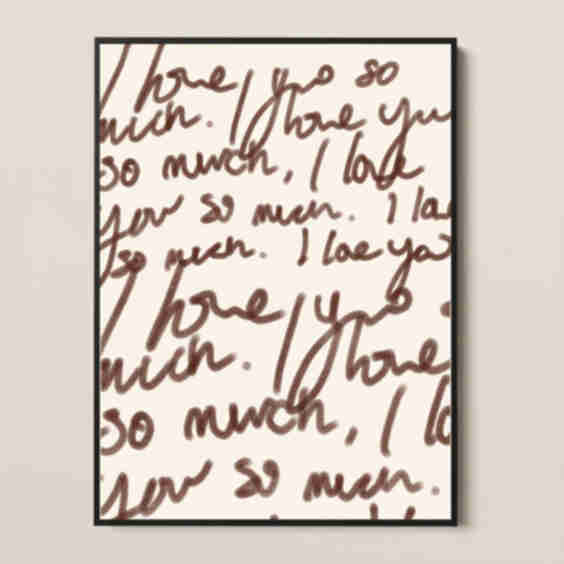 Love You So Much Framed Canvas